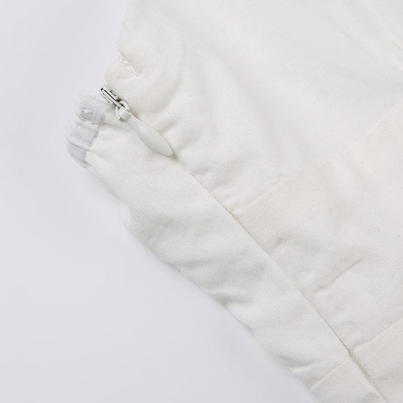 Rückenfreies, gerüschtes Camisole-Oberteil mit Reißverschluss und Spitzensaum