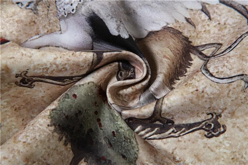 Abstract Print Contrast Self Tie Backless Tube Crop Top