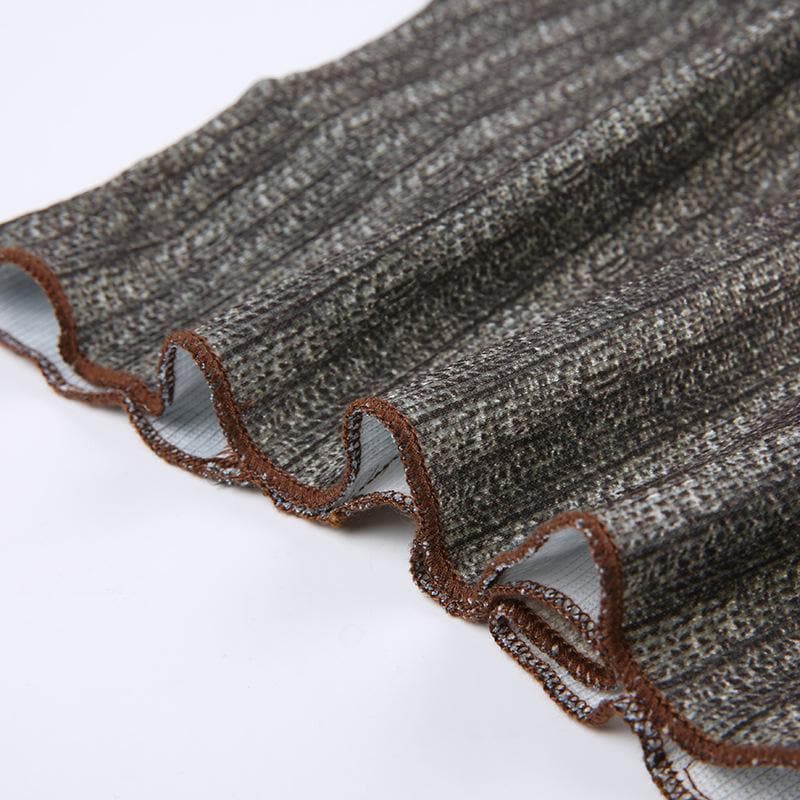 Top canotta patchwork con scollo a cuore e orlo in pizzo a contrasto