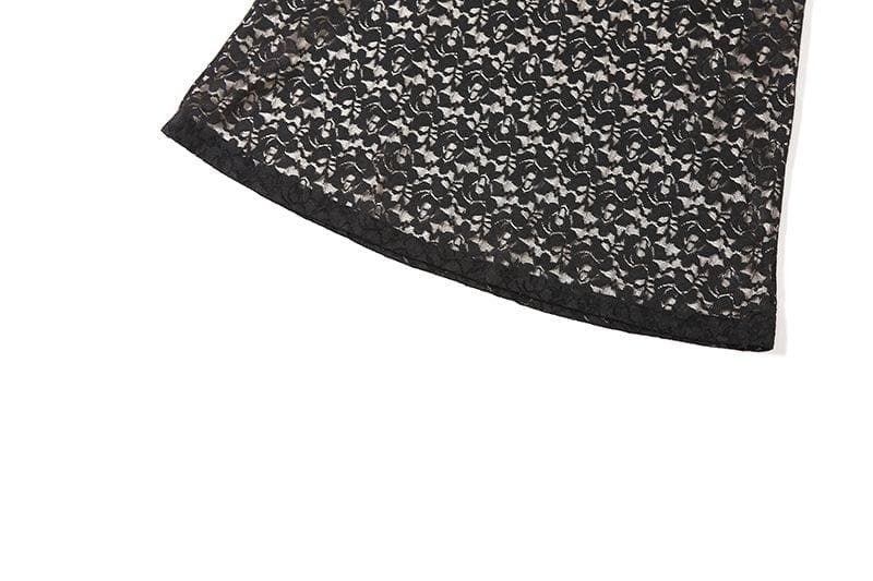 Rückenfreies, tief ausgeschnittenes Camisole-Maxikleid aus Spitze mit V-Ausschnitt