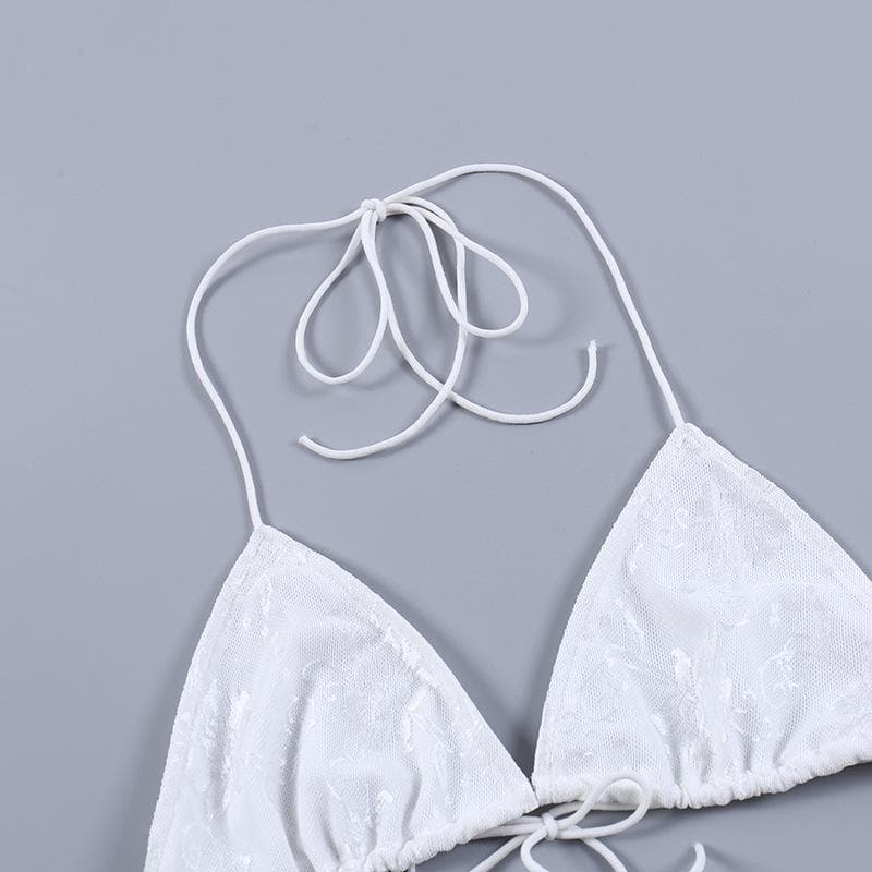 Lace halter cap sleeve ruched corset lace up solid mini skirt set