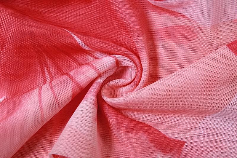 Rückenfreies, bauchfreies Top mit V-Ausschnitt, Blumenapplikation und kontrastierendem Schlitz zum Selbstbinden