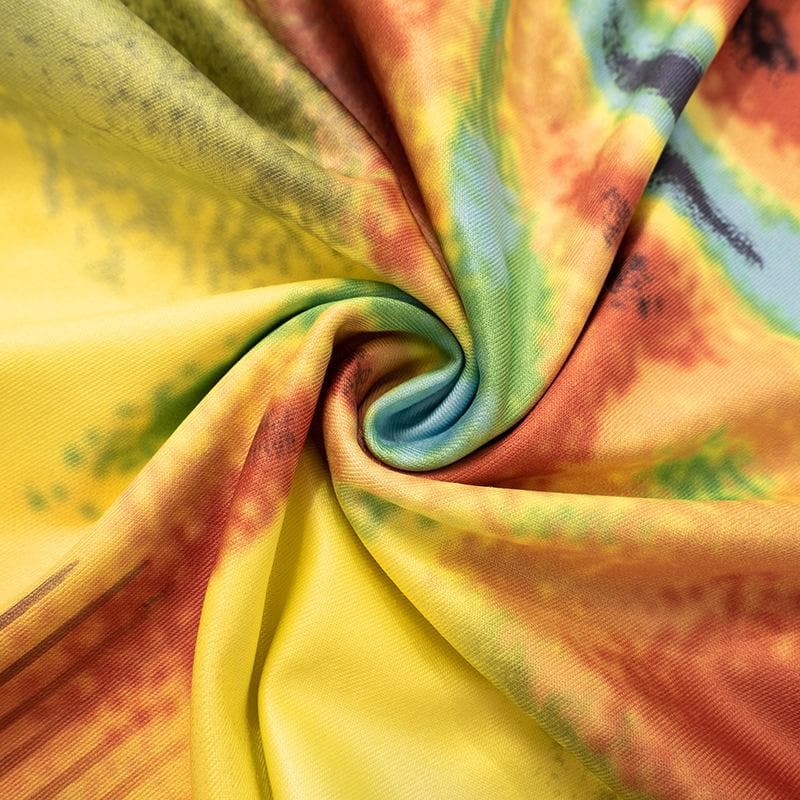 Striped long sleeve crewneck contrast bodysuit mini skirt set