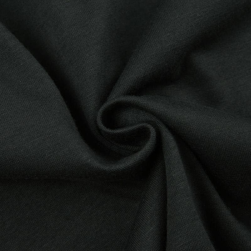 Short sleeve contrast print crewneck crop top