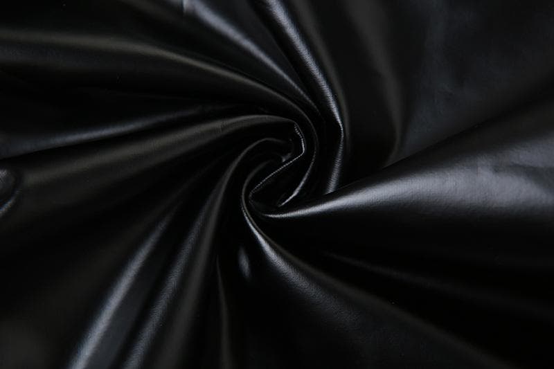 Neckholder-Top aus PU-Leder mit eckigem Ausschnitt und unregelmäßigem, rückenfreiem Selbstbinder