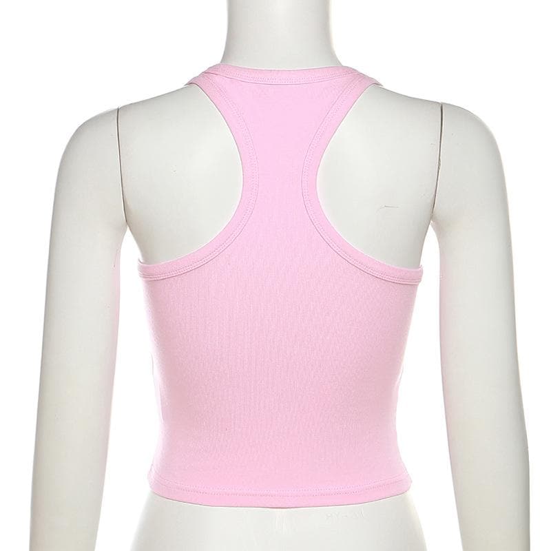 Top a contrasto con scollo quadrato e maniche con perline