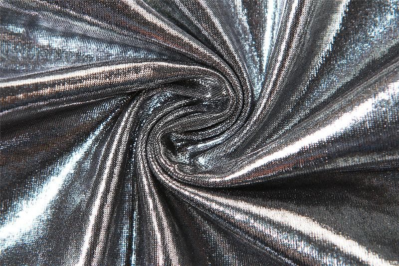 Minikleid aus Netzstoff mit V-Ausschnitt, Kordelzug und Schnalle aus gerüschtem Metall