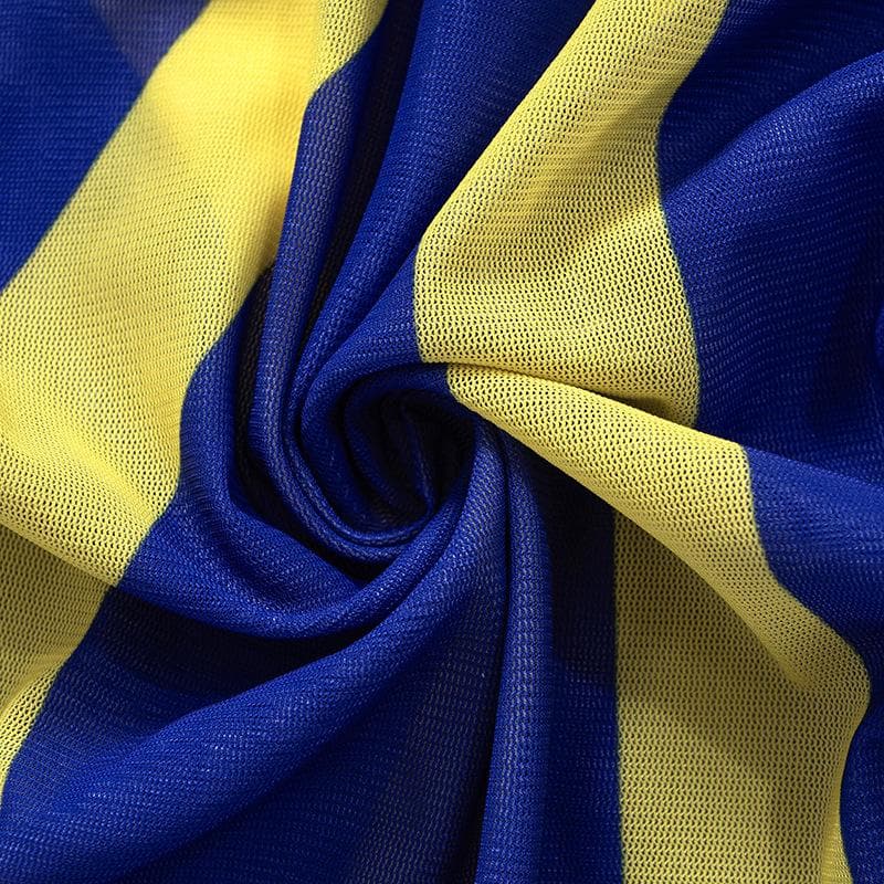 Transparentes Netzstoff-Minikleid mit langen Ärmeln und kontrastierendem Rundhalsausschnitt