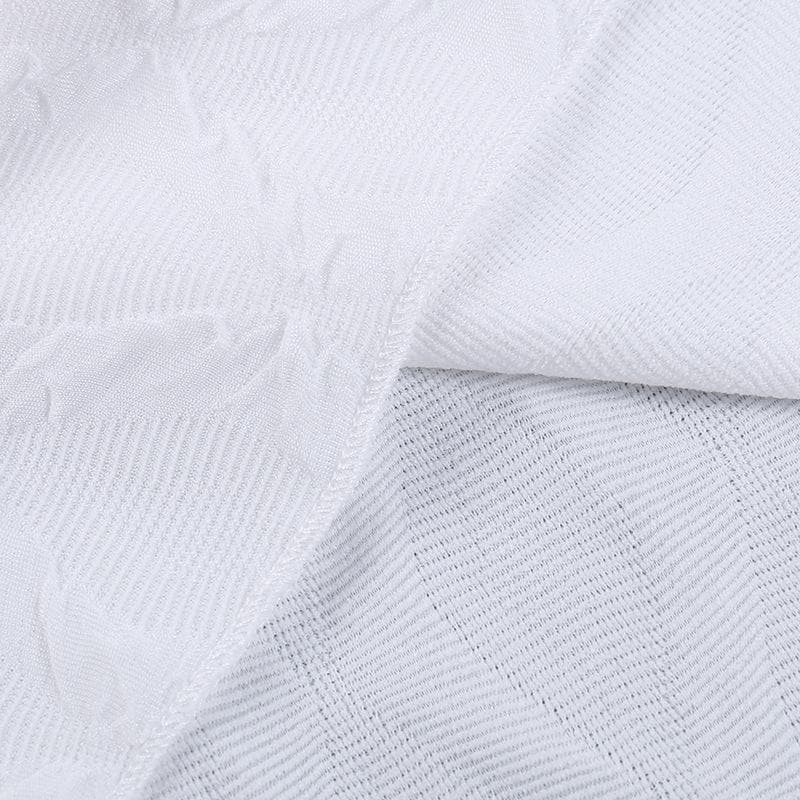 Textured solid cross back self tie backless v neck mini skirt set