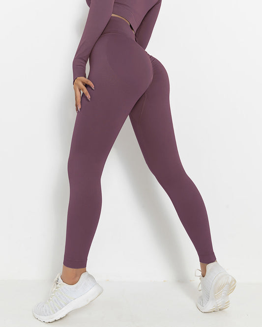 Lior Seamless Scrunch Leggings - Purple