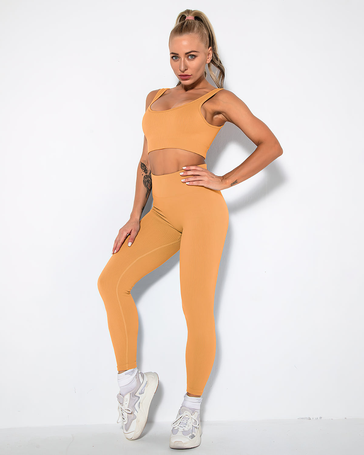 Nieve Ribbed Seamless Leggings - Porche
