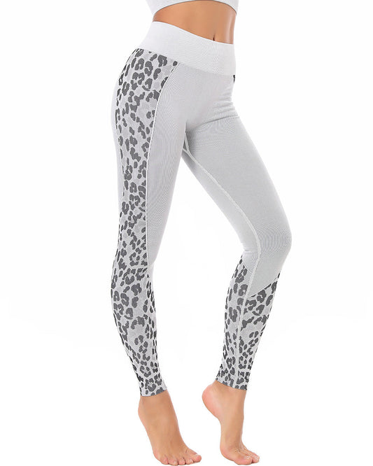 River Leopard Seamless Leggings - Grey