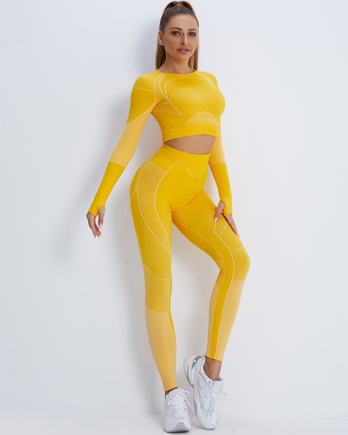 Stealth Crew Seamless Leggings - Yellow