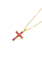 Linda Rose Rosa Muschelkreuz Sommer Goldene Halskette