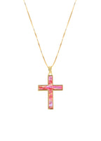Linda Rose Rosa Muschelkreuz Sommer Goldene Halskette