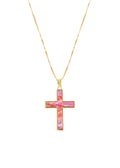 Linda Rose Rosa Muschelkreuz Sommer Goldene Halskette