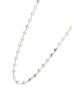 Collana lunga in argento con croce paolina