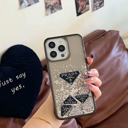 Glitter Triangle Phone Case For iPhone