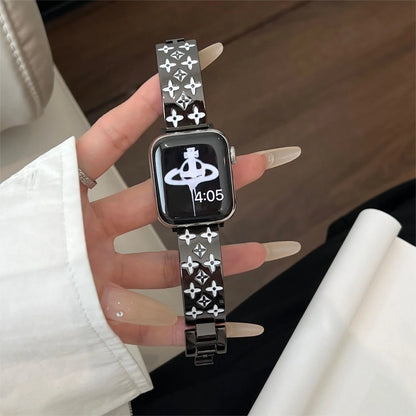 Embossed Metal Apple Watch Straps