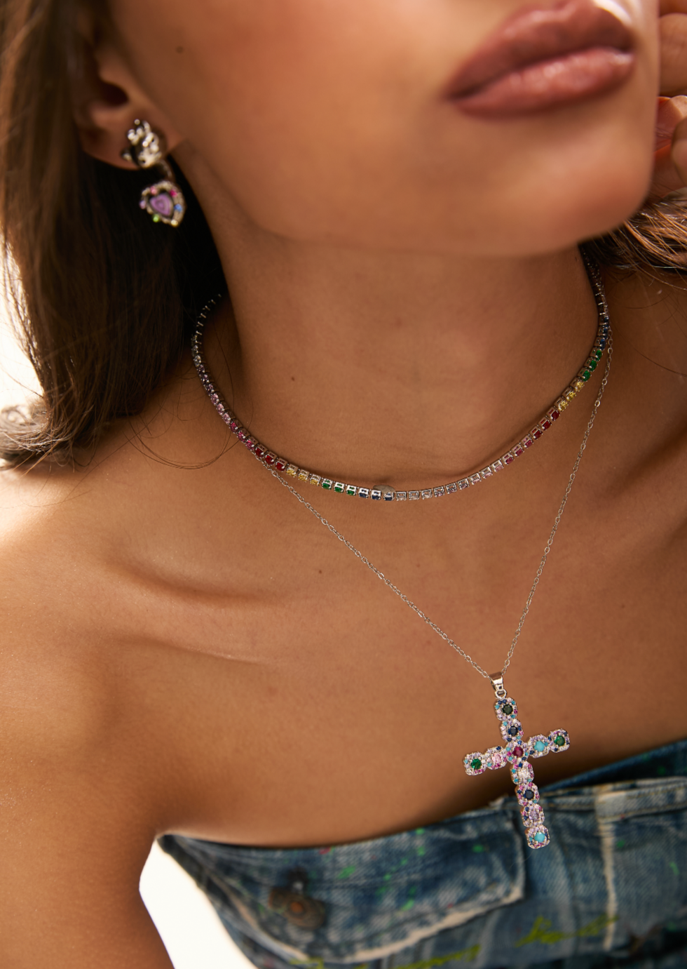 Arcus Regenbogen Bunte Halskette