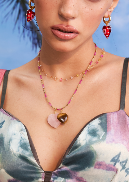 Orecchini Raquel Crystal Love in rosso