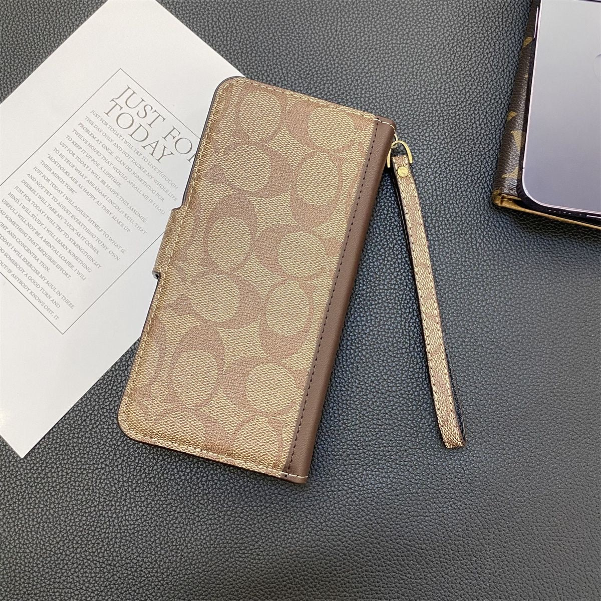 Fresh Letters Klassische Leder-Telefonhülle 