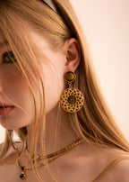 Antoinette Tigerauge Vintage Ohrringe