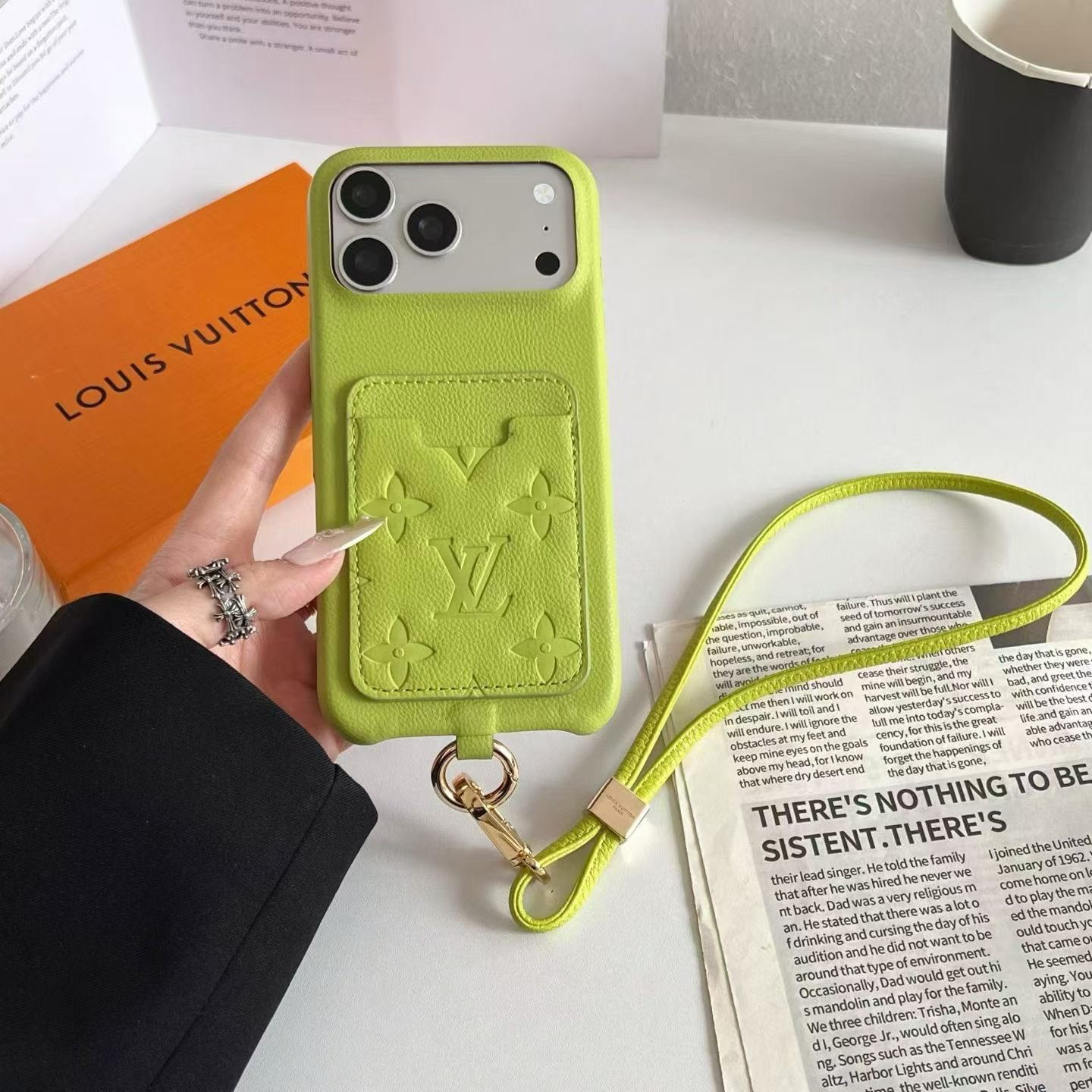 Pattern Card Holder Phone Case For iPhone