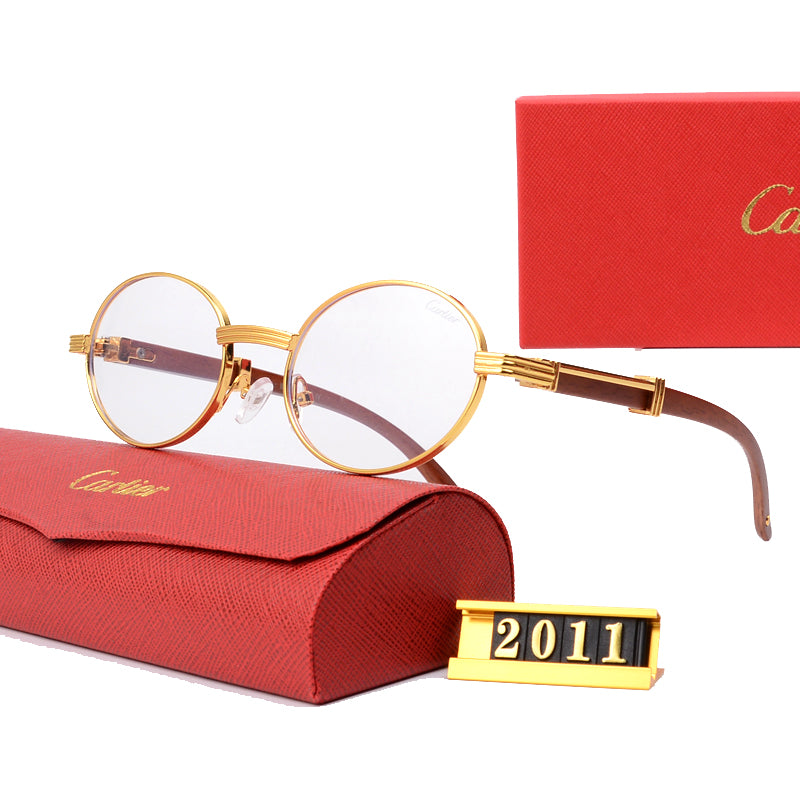 Vintage-Sonnenbrille mit rundem Rahmen aus Metall