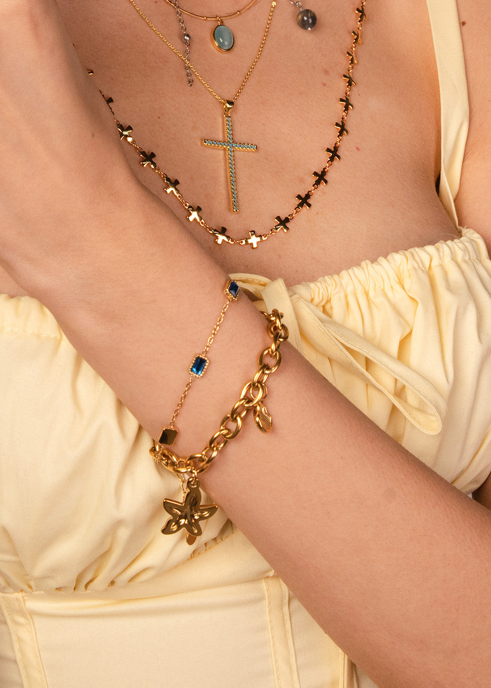 Bracciale Natalie Starfish Shell dorato