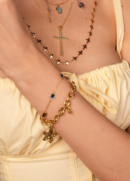 Bracciale Natalie Starfish Shell dorato