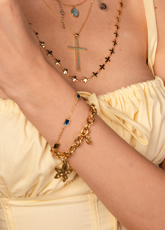 Bracciale Natalie Starfish Shell dorato