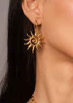 Goldene Ohrringe „Soleil Sun“