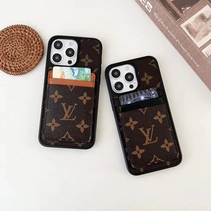 Printed Card Holder Phone Case For iPhone