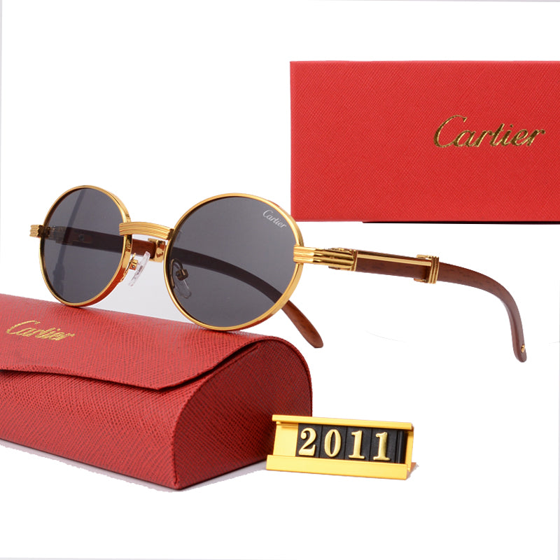 Vintage-Sonnenbrille mit rundem Rahmen aus Metall