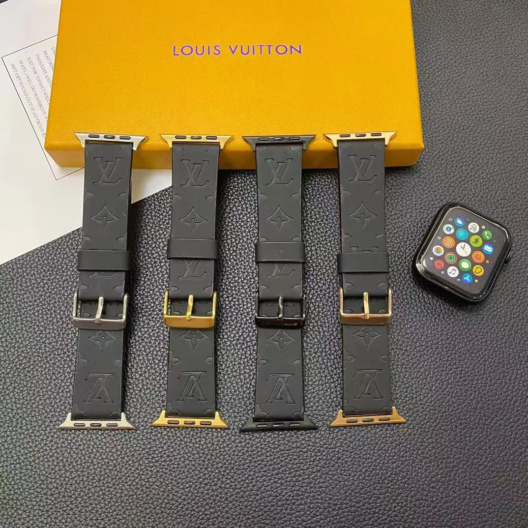 Trendige schwarze Apple Watch-Armbänder (4 Stile)