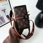 Leder Brieftasche Lanyard Handyhülle für iPhone