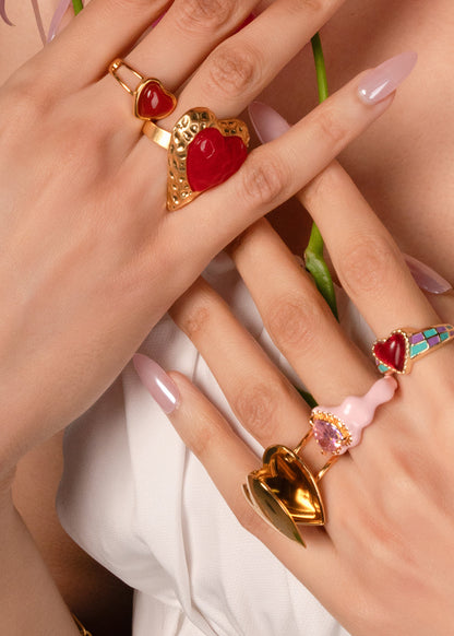 Adam Love In All Shape Roter Ring