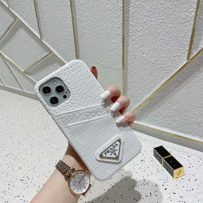 Crocodile Leather Phone Case For iPhone