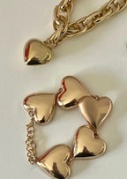 Mona Verlieben Sie sich in goldene Herzen Armband
