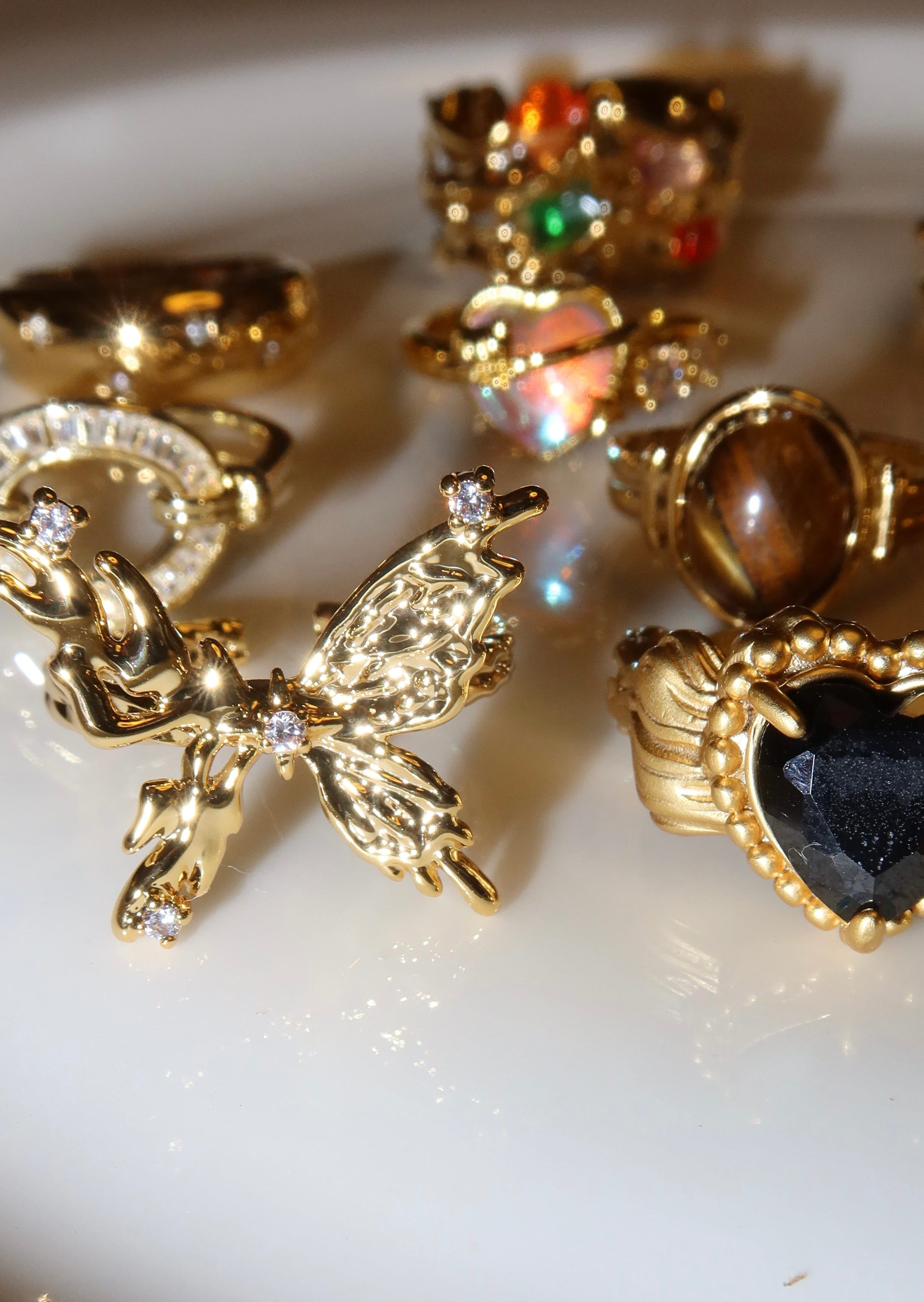 Goldener Ring „Mel Butterfly“