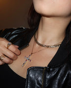 Im Namen der Rose Kreuz Halskette
