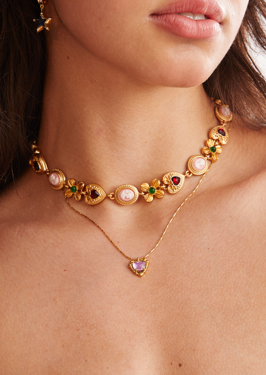 Collana Carly Rosy Heart Love