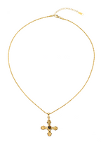 Kiara Tigerauge Goldene Kreuzkette
