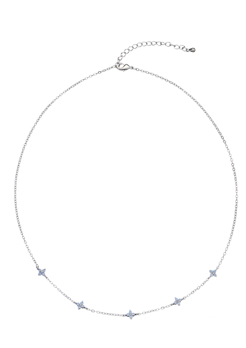 Schneewittchen Mini Blau Klee Halskette