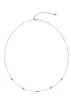 Schneewittchen Mini Blau Klee Halskette