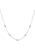 Schneewittchen Mini Blau Klee Halskette