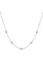 Schneewittchen Mini Blau Klee Halskette