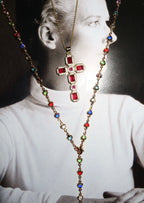 Michelle Bunte Herzen Liebe Golden XL Lange Lariat Halskette