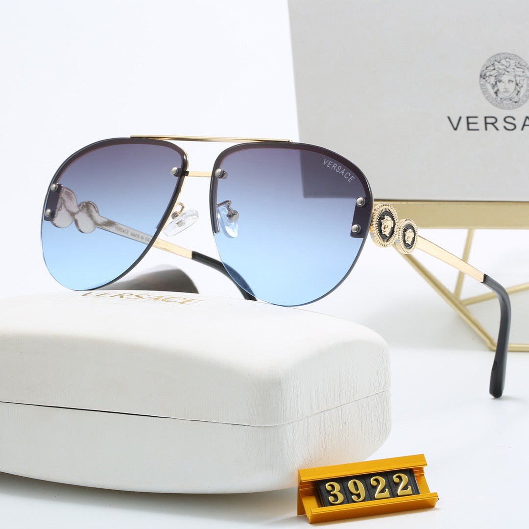 Luxuriöse Medusa-Sonnenbrille aus Metall